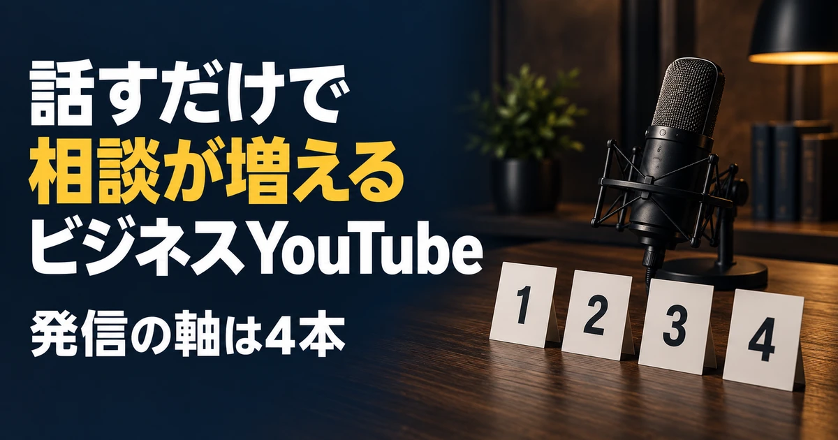 ビジネスYouTubeとは｜経営者・専門家が「話すだけ」で続ける始め方【診断チェック付】