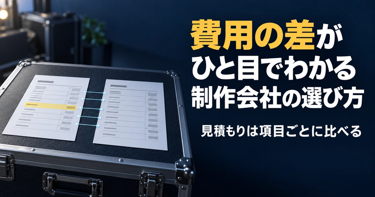 YouTube動画制作会社の選び方｜3つのタイプと見積もりの読み方【相見積もり質問リスト付】