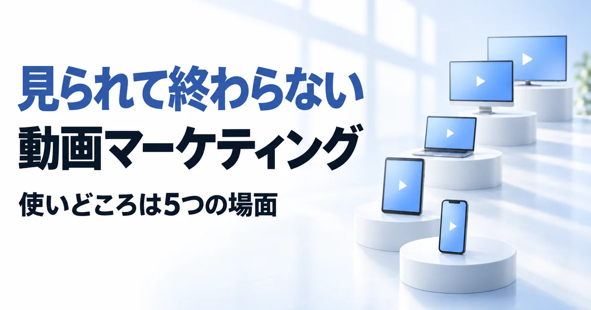 動画マーケティングとは｜お客様の流れで決める5つの使いどころと始め方【チェック表付】