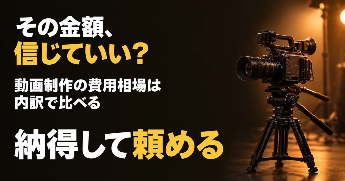 動画制作の費用相場|調査データと実際の契約額で見る目安と見積もりの比べ方【用途別早見表付】
