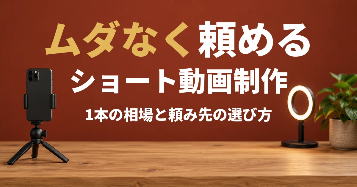 ショート動画制作の相場と依頼先の選び方｜1本の単価と月の本数で決める頼み方【比較表付】